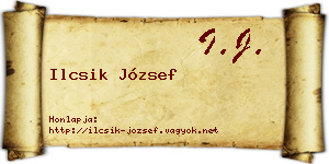 Ilcsik József névjegykártya